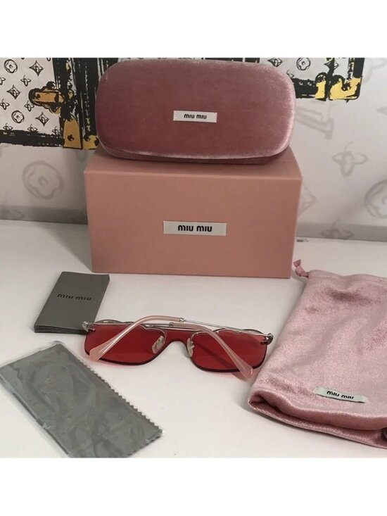 New Authentic Miu Miu Cloud Aviator Sunglasses – Modern Designer Statement main image 8